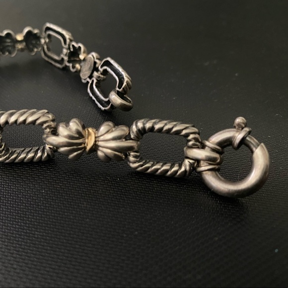 Italy ALS Sterling silver Vintage bracelet with 18k gold - Picture 2 of 4